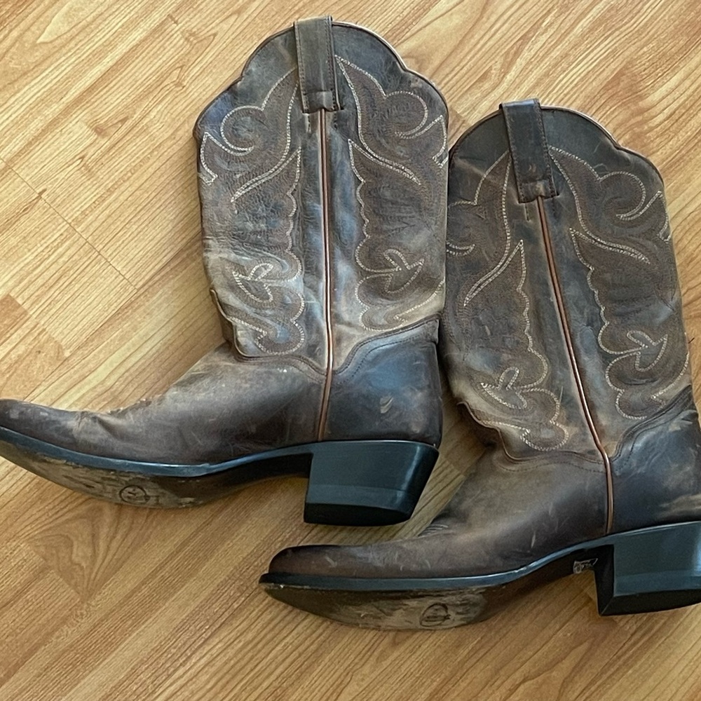 Women’s J.B. Dillon Brown Cowboy Boots 10B